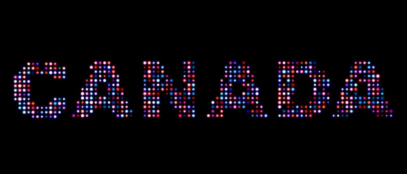 Canada led text