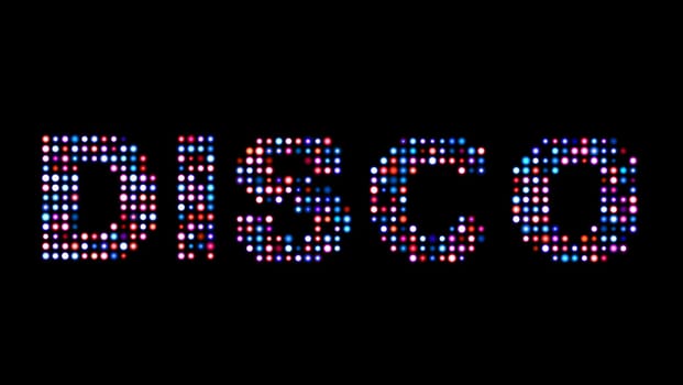 Disco led text