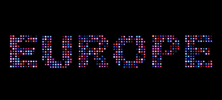 Europe led text