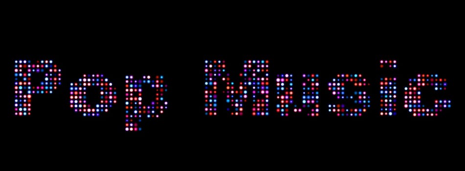 Pop music led text