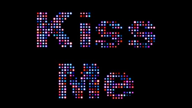 Kiss me led sign