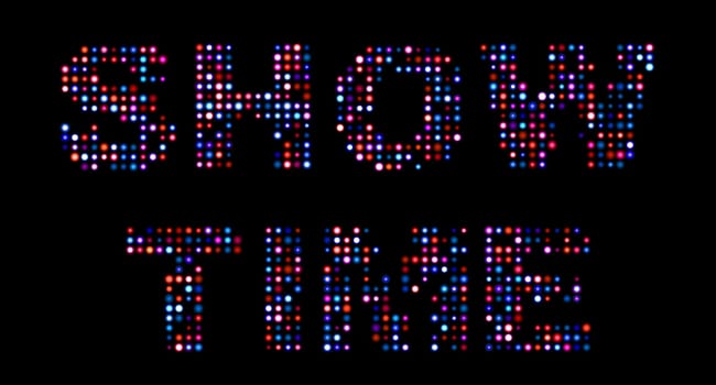 Show time led text