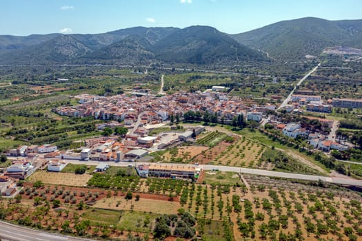 A panoramic of Santa Magdalena de Pulpis or Polpis, from the Valencian Community, Spain. Belonging to the province of Castellon, in the region of Bajo Maestrazgo. Spain