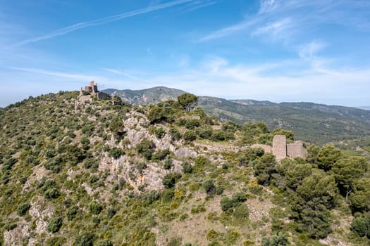 Miravet Castle, in Cabanes Province of Castellon, Spain. It is an Islamic construction with medieval architecture reforms.