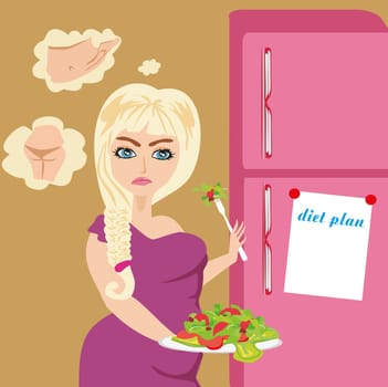 girl and her diet plan