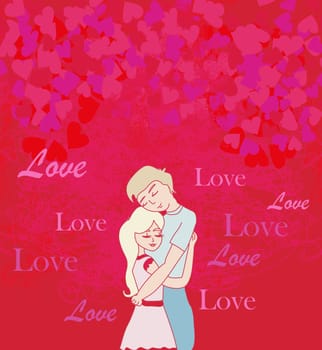 A happy couple in love