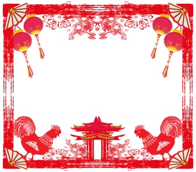 Year of rooster - New Year card