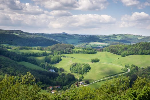 Beautiful Rolling Landscape On A Summers Day