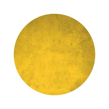 Yellow circle with old dirty grunge texture