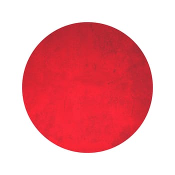 Red circle with old dirty grunge texture
