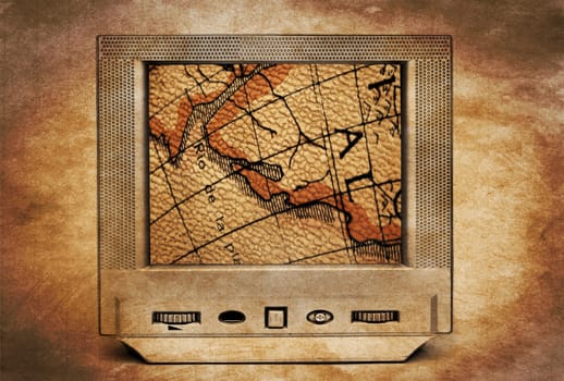 Treasure map on TV