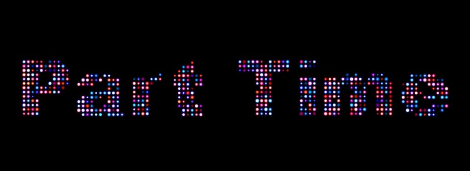 Part time led text