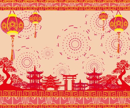 Oriental Happy Chinese New Year card