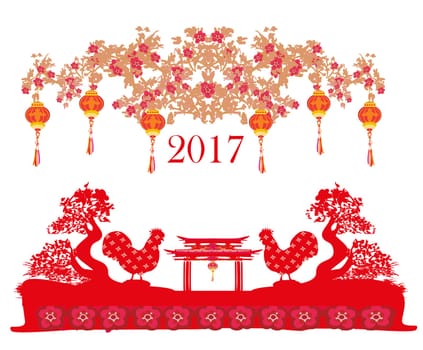 Year of rooster design for Chinese New Year
