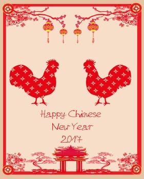 year of rooster design for Chinese New Year celebration