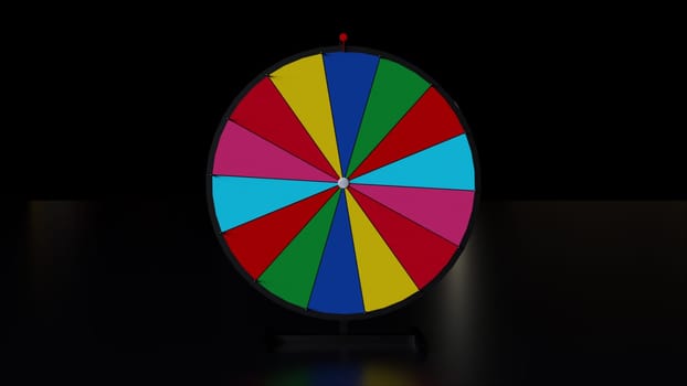 Spinning fortune wheel. Computer generated 3d render
