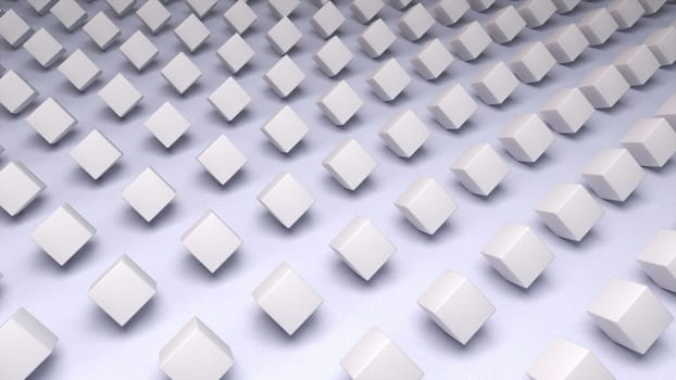 Rotation cubes. Computer generated 3d render