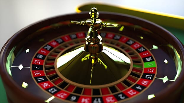 Casino roulette wheel. Computer generated 3d render