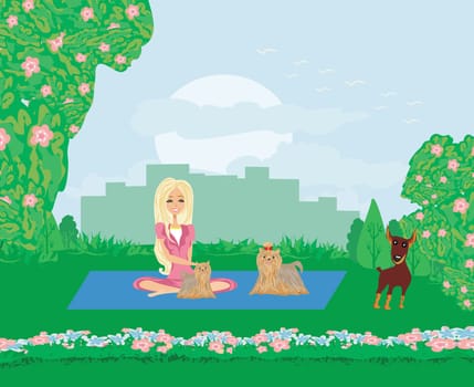 picnic in the park with the dogs