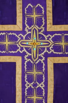 Gold embroidered church chasubles