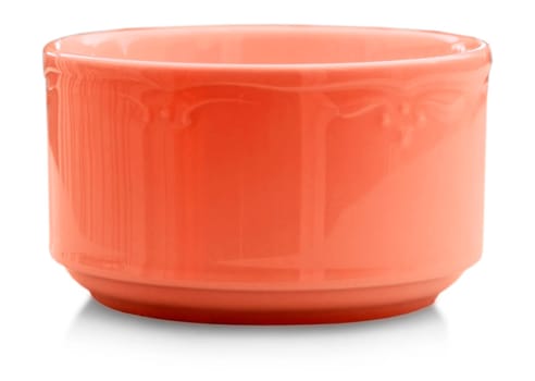 The red empty cup. Isolated on white background