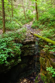 Sinkhole on Henson's Arch trail in Red River Gorge, Kentucky