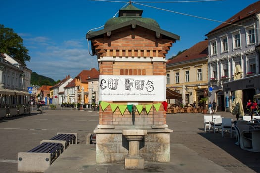 22.05.2022: Samobor/Croatia: Samobor's well with sing: Cufus, Circus street festival in Samobor 2022