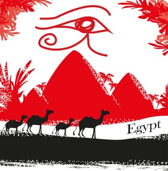 Egypt symbols and Pyramids