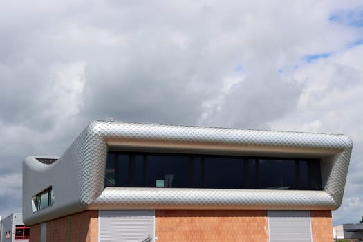 Futuristische Dachkonstruktion, Nordrhein-Westfalen, Deutschland, Erftstadt