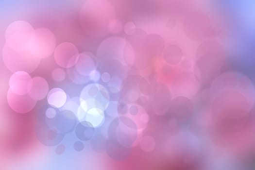 Abstract blurred fresh vivid spring summer light delicate pastel pink orange bokeh background texture with bright circular soft color lights. Beautiful backdrop illustration.
