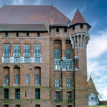 Castle of the Teutonic Order in Malbork - the largest castle in the world by land area in Malbork, Pomerania, Poland