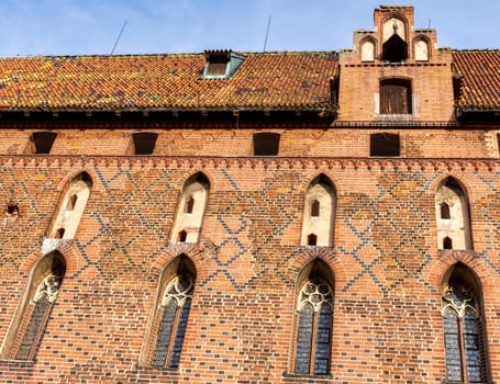 Castle of the Teutonic Order in Malbork - the largest castle in the world by land area in Malbork, Pomerania, Poland