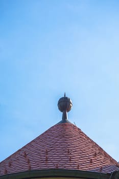 Detail on a roof of Old Bela castle in Zagorje, Croatia.