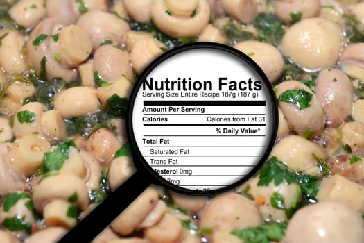 Nutrition facts on mushrooms