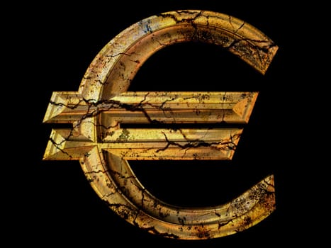 Grunge Euro symbol