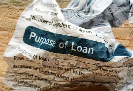 Crinkled loan form