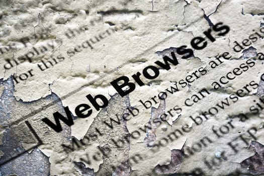 Web browsers grunge concept
