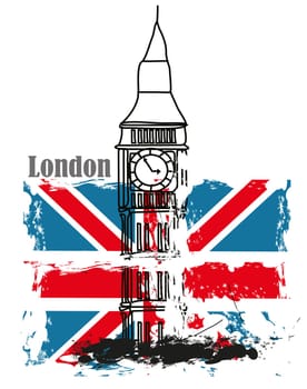 grunge Banner - i love London