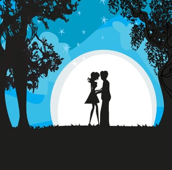 Lovers in the moonlight