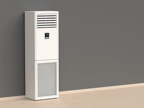 Big floor standing air conditioner in the room