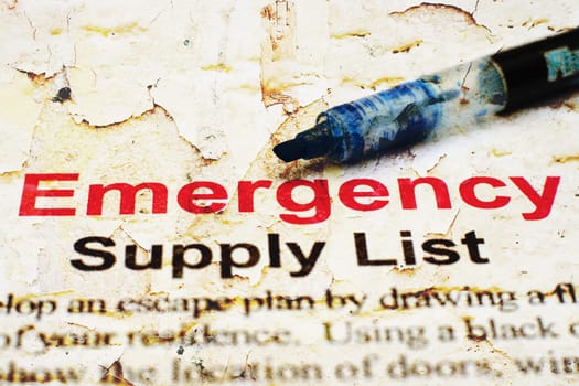 Emergency checklist