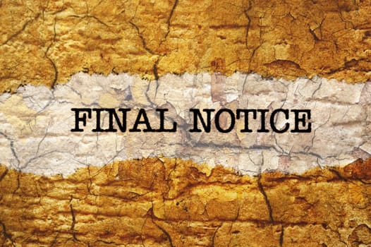 Final notice