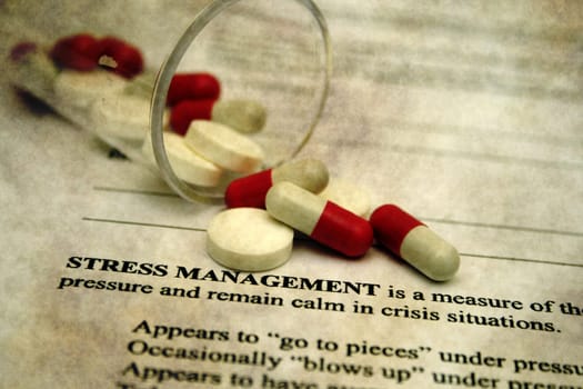 Pills and stress concept