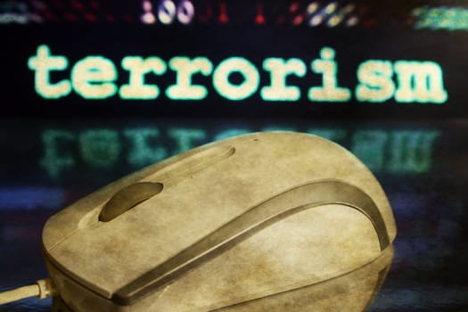 Mouse and terrorism concept