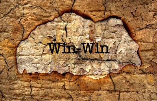 Win - Win grunge concept