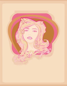 Abstract Woman. Print for T-shirt