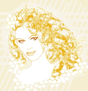 Abstract Beautiful Woman portrait