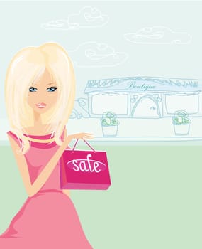 fashion girl Shopping
