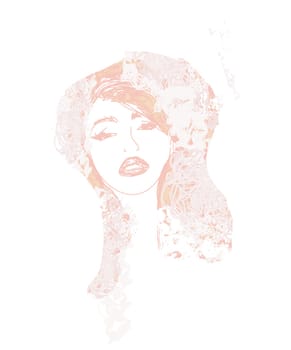 Abstract Beautiful Woman portrait
