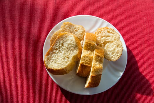 some slices of bread in closeup